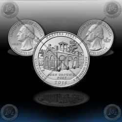 ZDA 25 Cents (33th Quarters) 2016 "West Virginia - Harpers Ferry" P+D